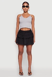 Textured Knit Mini Skirt