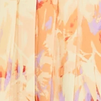 Patterned High Waisted Pleated Skort