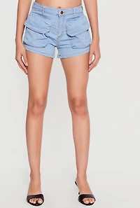 Trendy Mid Rise Cargo Shorts