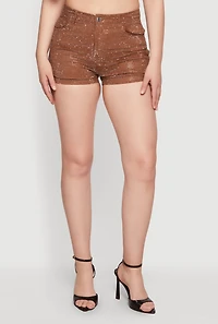 Rhinestone Denim Shorts