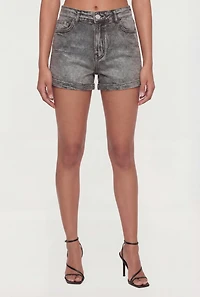 Rhinestone Studded Denim Shorts