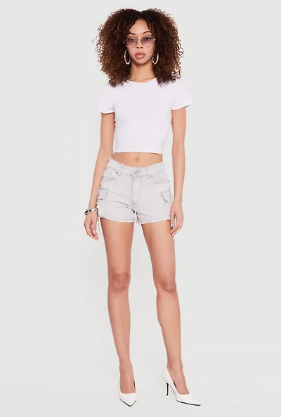 VIP Mineral Wash Denim Cargo Shorts