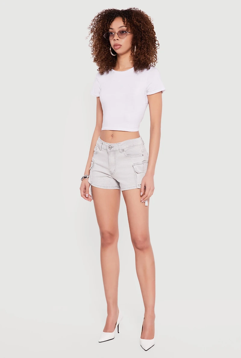 VIP Mineral Wash Denim Cargo Shorts