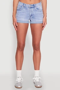 WAX Rhinestone Back Pocket Denim Shorts