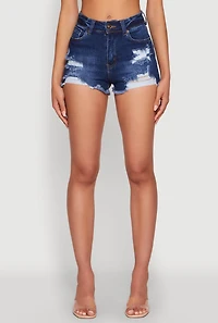 WAX Frayed Denim Shorts