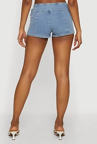 Almost Famous Belted Front Low Rise Denim Shorts