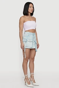 Denim Mini Utility Skirt