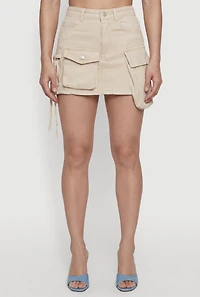 Denim Mini Utility Skirt