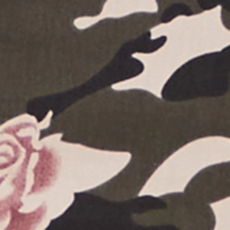 Floral Camouflage Cargo Pocket Mini Skirt