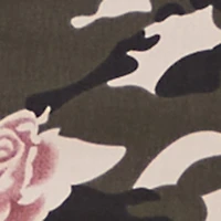 Floral Camouflage Cargo Pocket Mini Skirt