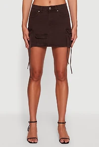 VIP Denim Cargo Mini Skirt