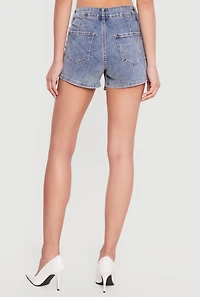 VIP Acid Wash Asymmetrical Denim Skort