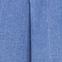 Denim Double Belted Pleated Mini Skort