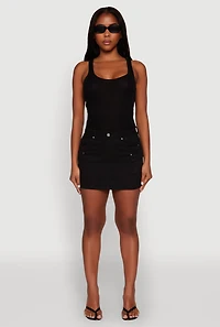 WAX Twill Mini Cargo Skirt