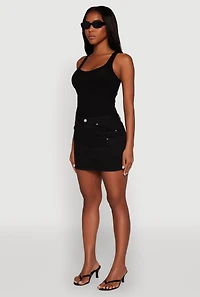 WAX Twill Mini Cargo Skirt