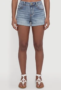 WAX Mineral Wash Whiskered Denim Shorts