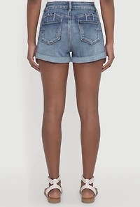 WAX Mineral Wash Whiskered Denim Shorts