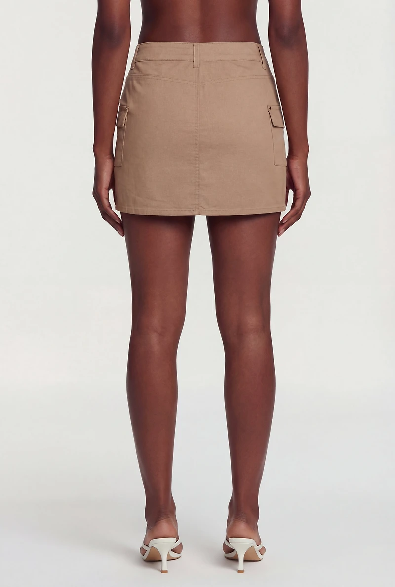WAX Solid Twill Cargo Skirt