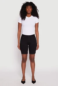 WAX Fixed Cuff Bermuda Denim Shorts