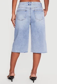 WAX Distressed Raw Hem Jorts