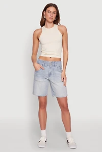 Madden Girl Denim Bermuda Shorts