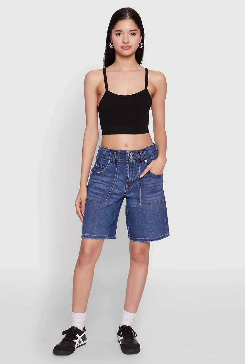 Madden Girl Denim Bermuda Shorts