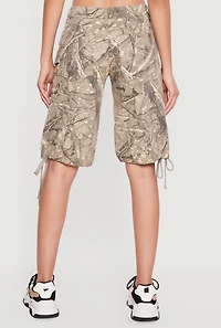 Hunter Camo Drawstring Hem Cargo Bermuda Shorts
