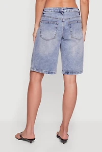 Almost Famous Denim Asymmetrical Waist Bermuda Shorts