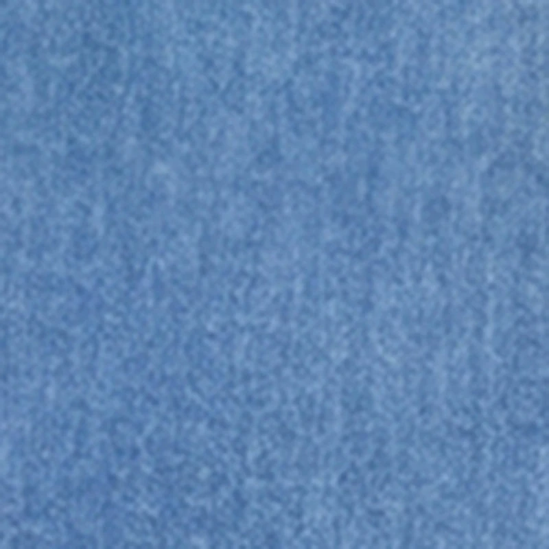 Denim Button Front Crew Neck Vest