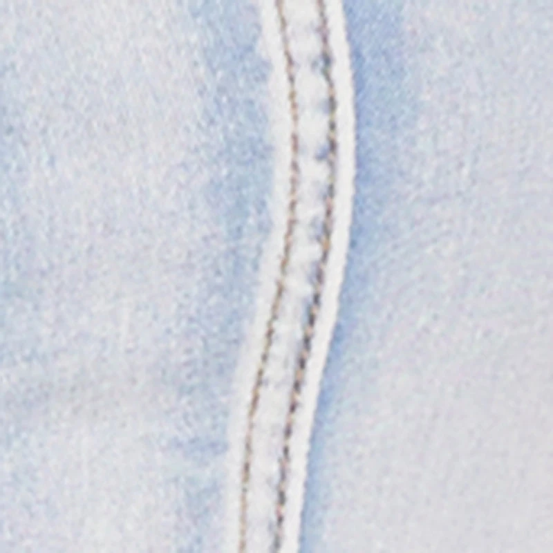 Tiered Ruffle Hem Acid Wash Denim Romper