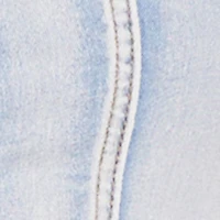Tiered Ruffle Hem Acid Wash Denim Romper