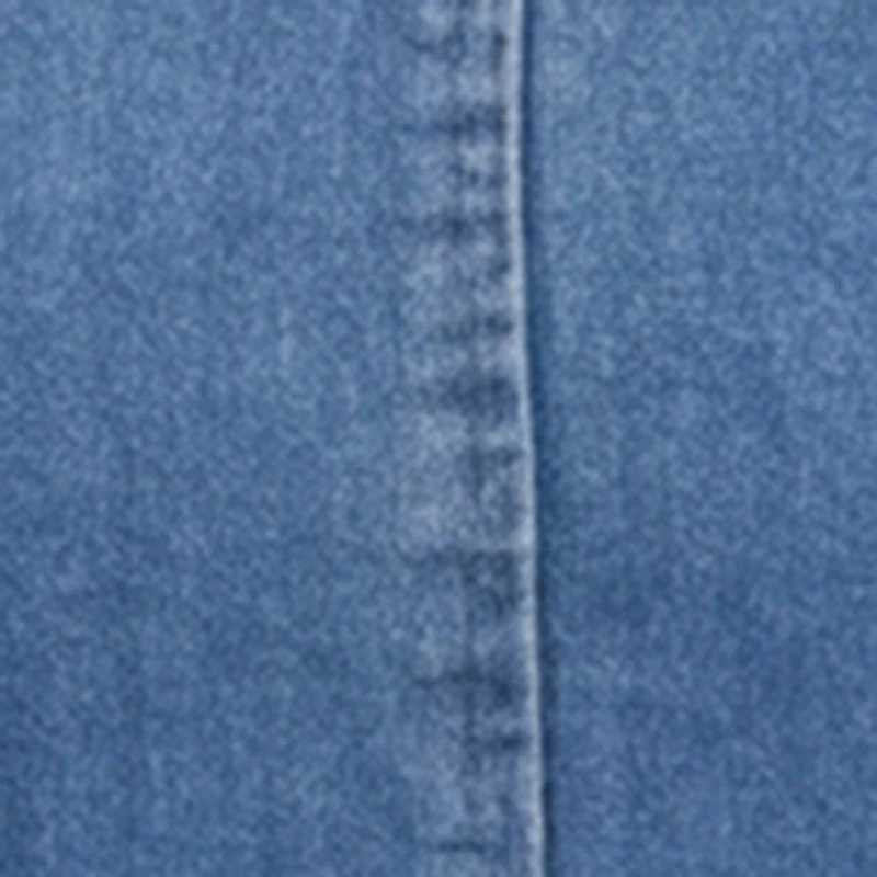 Layered Look Slit Front Belted Denim Dress