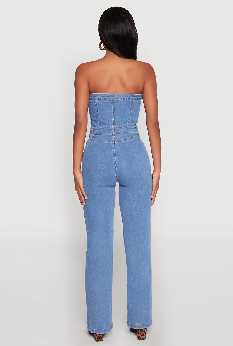 Daisy Strapless Corset Denim Jumpsuit
