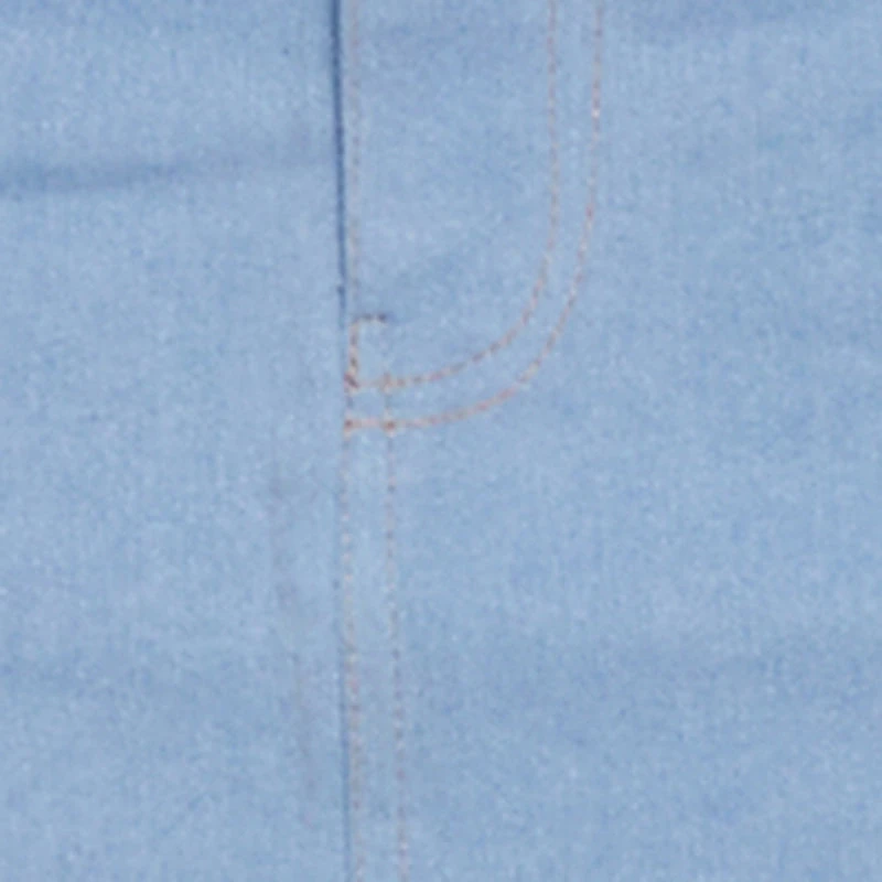 Color Blocked Denim Cargo Skirt