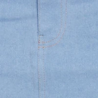 Color Blocked Denim Cargo Skirt