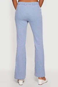 Stretchy Mid Rise Flare Leg Jeans
