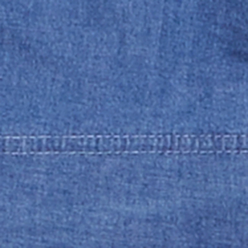 Pleated High Waisted Wide Leg Chambray Pants