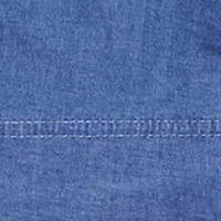 Pleated High Waisted Wide Leg Chambray Pants