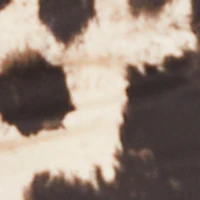 Cow Print Raw Hem Micro Shorts