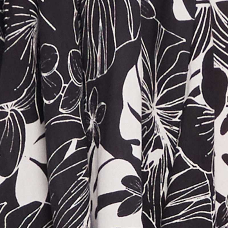 Tropical Print Smocked Halter Neck Dress