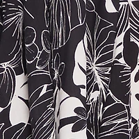 Tropical Print Smocked Halter Neck Dress