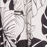 Tropical Print Smocked Halter Neck Dress