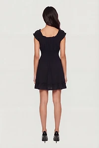 Square Neck Smocked Waist Peasant Dress