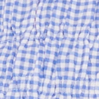 Gingham Puff Sleeve Smocked Midi Dress
