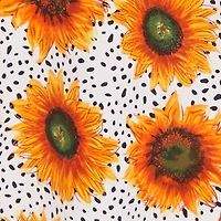 Sunflower Print Empire Waist Dress