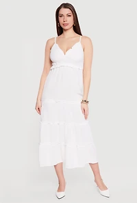 Crepe Knit Ruffle Tiered Sundress