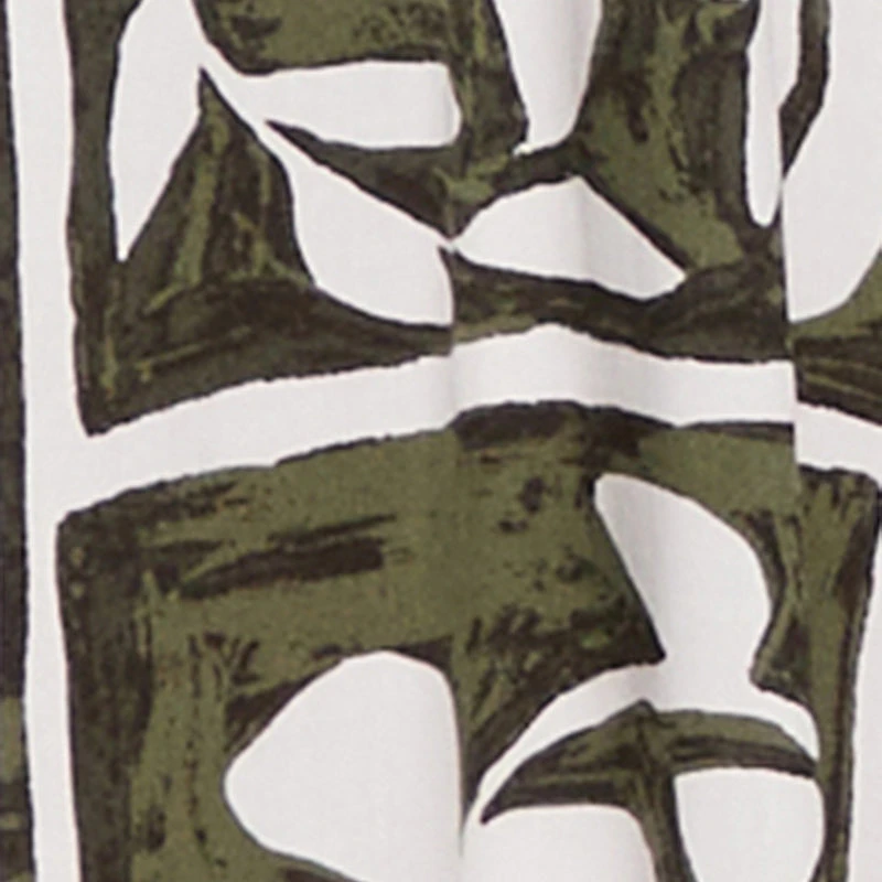 Leaf Print Tie Front Mini Dress