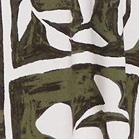 Leaf Print Tie Front Mini Dress