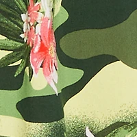 Floral Camo Print Empire Waist Dress