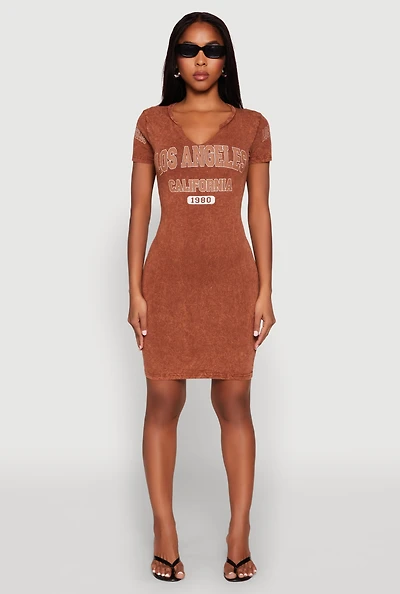 Los Angeles California 1980 T Shirt Dress